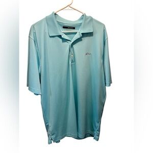 Greg Norman Collection Aqua Polo Shirt Mens XL